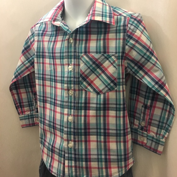 PLACE Spring Colors Paid Versatile Button Up Shirt - Picture 7 of 8